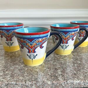 EURO Ceramica Colorful Ceramic Mug Set of Four